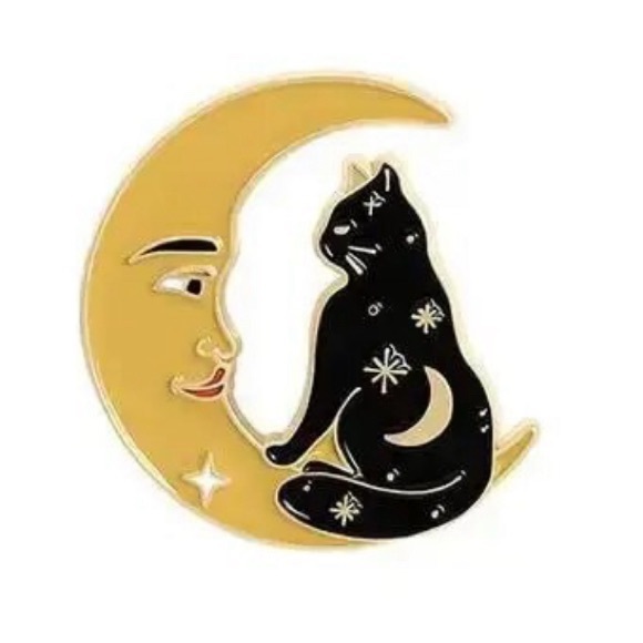$2 WITCH CAT PIN/BROOCH. ENAMEL/METAL. NEW. $2 WITH ANY $10 ORDER OR MORE - Picture 2 of 16